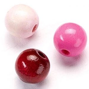 Koraliki drewniane Knorr Prandell mix różowy, 8mm